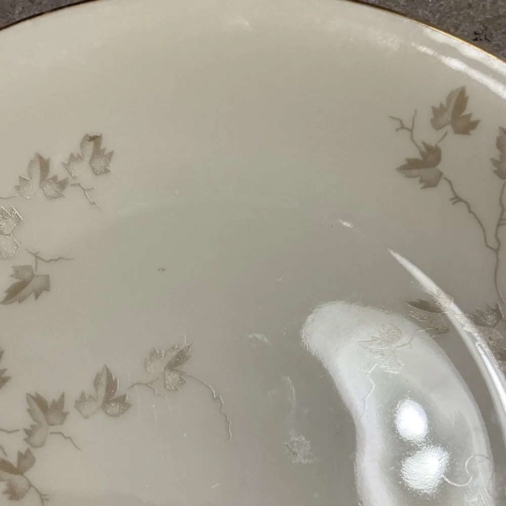 Elegant Cream and Gold Dinner Plate